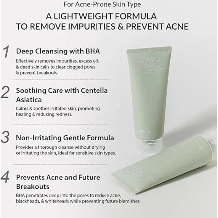 celimax Ji Woo Gae Cica BHA Acne Foam Cleansing, 150 ml - Sanfte Schaum-Reinigung mit Cica-Extrakt und BHA für ebenmäßige Haut – Bild 5