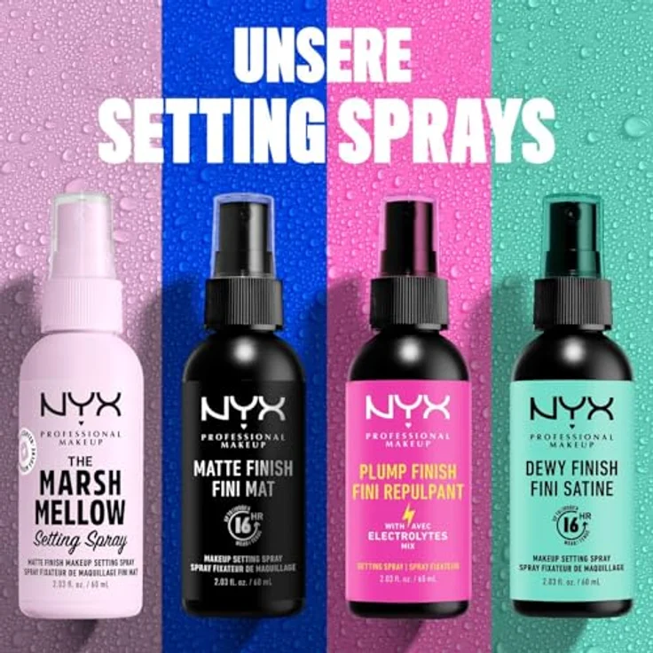 NYX Professional Makeup Setting Spray, Langanhaltende Fixierung, Vegane Formel, Dewy Finish, 2er Pack, 60 ml – Bild 5