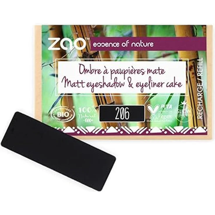 Zao Lidschatten Matt Eyeshadow Refill, 1,3 g, hochwertige Deckkraft, vielseitig als Lidschatten oder Primer, natürliche Farben – Bild 1