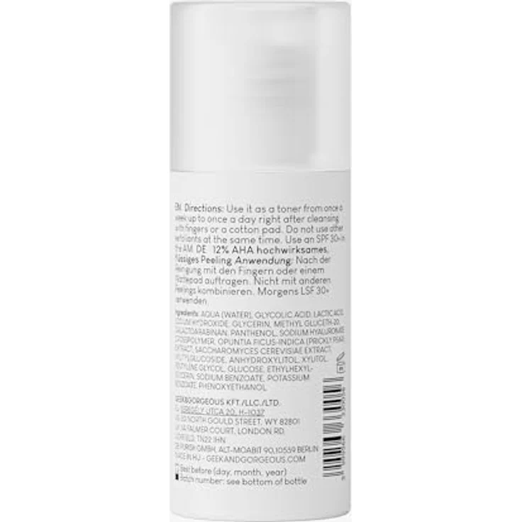 Geek & Gorgeous Smooth Out, Anti-ageing Peeling mit 12% AHA und Feigenkaktusextrakt, 30 ml für normale, trockene, fettige und Mischhaut – Bild 5