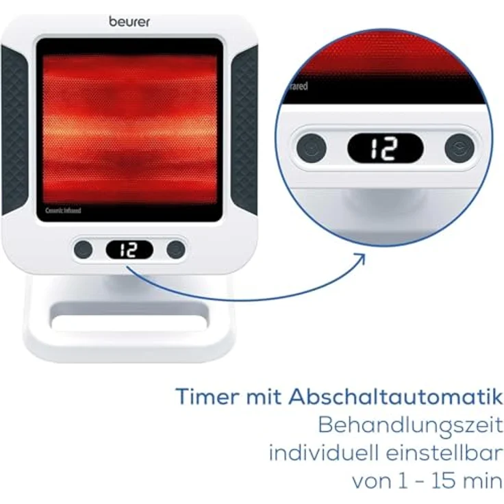 BEURER Infrarot-Wärmestrahler IL 60, 300 Watt, mit UV-Blocker und Überhitzungsschutz zur Linderung von Erkältungen und Muskelverspannungen – Bild 7