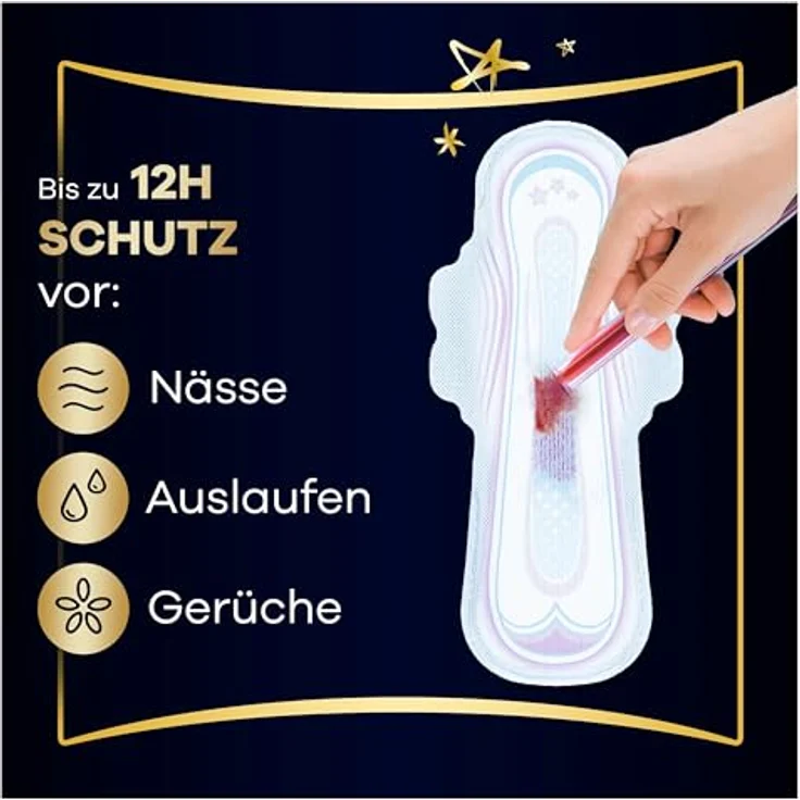 Always Ultra Damenbinden Größe 5, 14 Stück, sehr saugfähig, ultradünn, Mit Flügeln, bis zu 12 Stunden Schutz, LeakGuard-Technologie – Bild 3