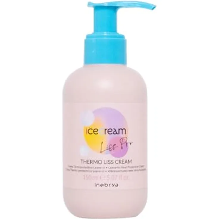 Inebrya Hair Care Ice Cream Liss Pro Thermo-Schutzcreme, 150 ml - Langlebig und strapazierfähig