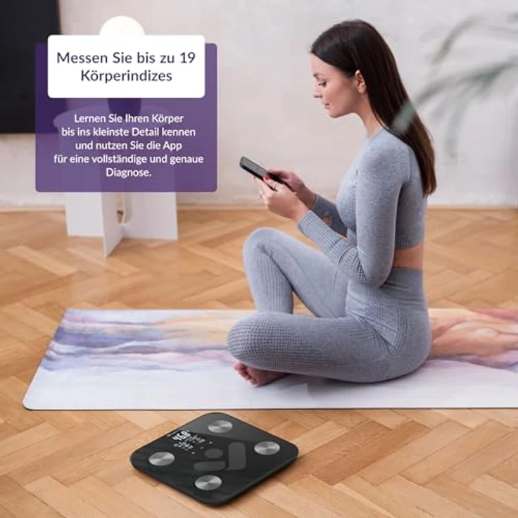 TrueLife FitScale W6 BT Black Körper-Analyse-Waage mit 19 messbaren Indizes – Bild 5