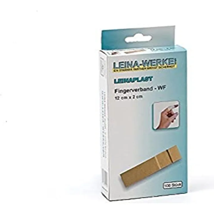 LEINAWERKE 72051 LEINAPLAST-Fingerverbände 12 cm x 2 cm, WF, 100 Stk. in Schachtel