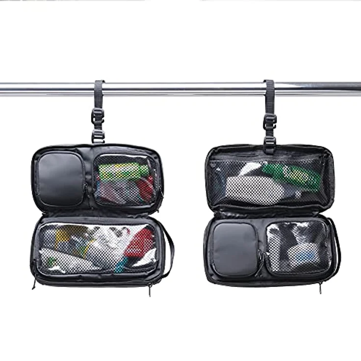 Gomatic Toiletry Bag 2.0 Large | Kulturbeutel zum Aufhängen | Kosmetiktasche | Kulturtasche | Kosmetik-Koffer | Reise-Beutel | Toilettenartikel-Beutel | Waschtasche für Männer & Frauen - Large – Bild 5
