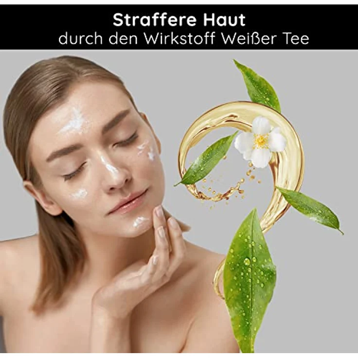 RAU Cosmetics Anti Aging Gesichtscreme White Tea Cream 50 ml - Antifaltencreme mit Weißem Tee, Aloe Vera & Shea Butter - Tagescreme gegen Falten - Trockene & Sensible Haut – Bild 2