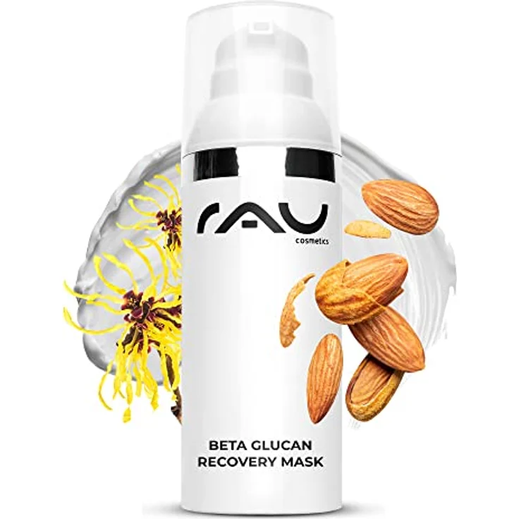 RAU Cosmetics Regenerierende Gesichtsmaske - Beta Glucan Recovery Mask 50 ml - Masken Beauty Gesicht - Gesichtsmaske Entspannung mit Squalan, Panthenol, Mandelöl - Maske für trockene Haut reife Haut – Bild 1