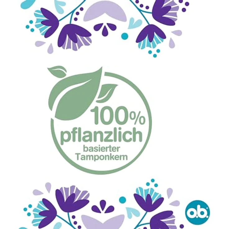 o.b. ExtraProtect Tampons Normal, mit extra Schutzflügeln und Dynamic Fit Technologie, 100% pflanzlich basierter Tamponkern, gynäkologisch getestet – Bild 4
