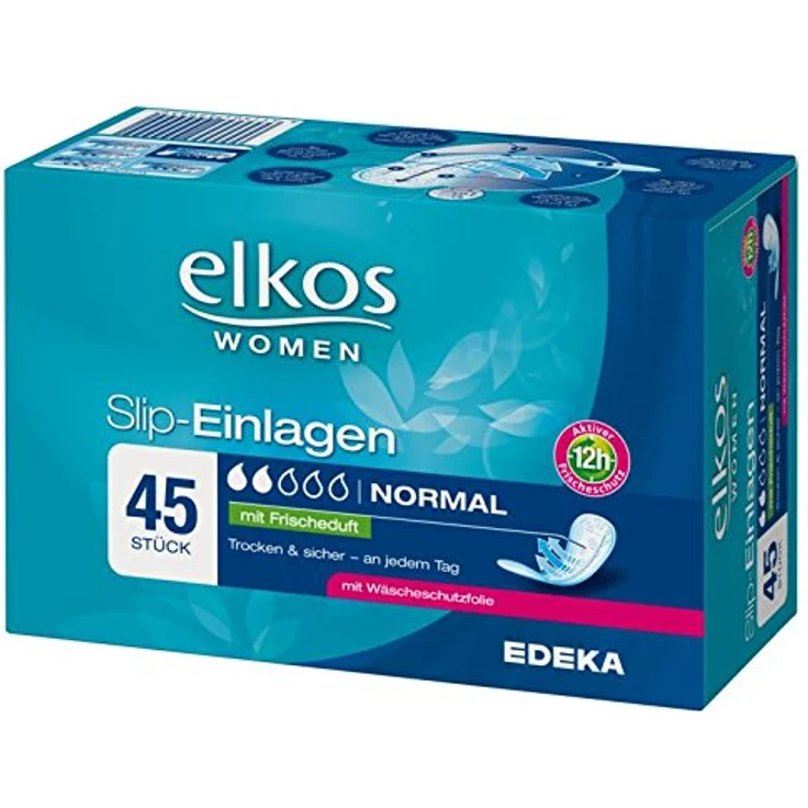 Elkos Slipeinlagen Normal – zuverlässiger Schutz, hautfreundlich & atmungsaktiv, ideal für den Alltag, 45 Stück – Bild 2