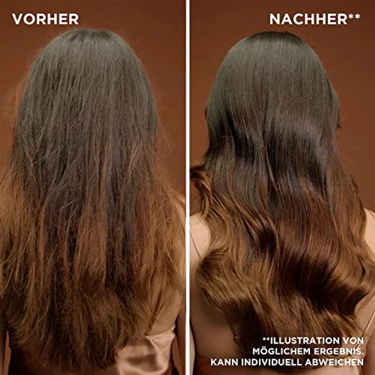 Wahre Schätze Glanzverleihende 1-Minute Haarkur für trockenes und glanzloses Haar, Mit Arganöl und Cameliaöl für Glanz und Geschmeidigkeit, Vegane Formel, 1 x 340 ml – Bild 3