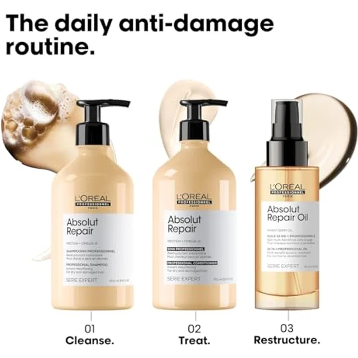 L’Oréal Professionnel Serie Expert Absolut Repair tiefenwirksames regenerierendes Shampoo für trockenes und beschädigtes Haar 500 ml – Bild 6