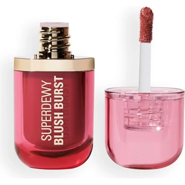 Revolution Superdewy Liquid Blush Burst – Aufbaubarer Flüssig-Blush mit Serum-Formel (Peptide & Hyaluronsäure) – vegan & tierversuchsfrei – Rose All Day Dusty Pink – 4,2 ml – Bild 1