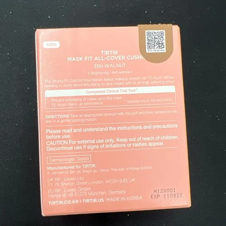 TIRTIR Mask Fit Aura Cushion Mini, mattierendes Make-up im Schwämmchen, Farbton 35N Walnut, 4.5 g, mit ausgezeichneter Abdeckung und feuchtigkeitsspendender Hyaluronsäure – Bild 8