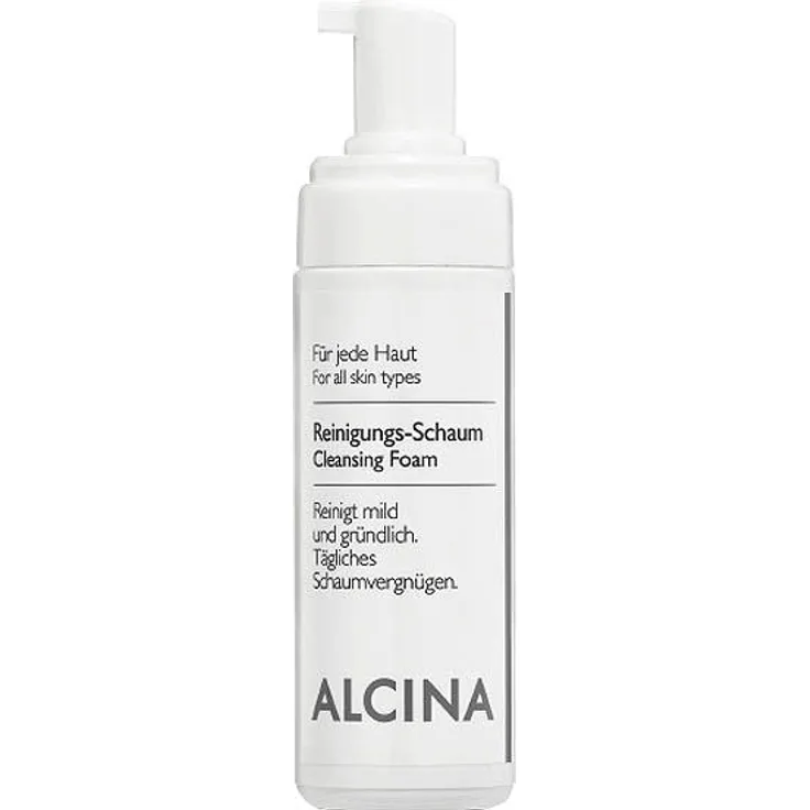 Alcina Reinigungs-Schaum 150 ml, sanfte Gesichtsreinigung mit Panthenol für empfindliche Haut
