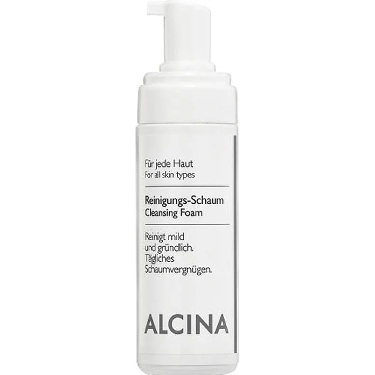 Alcina Reinigungs-Schaum 150 ml, sanfte Gesichtsreinigung mit Panthenol für empfindliche Haut
