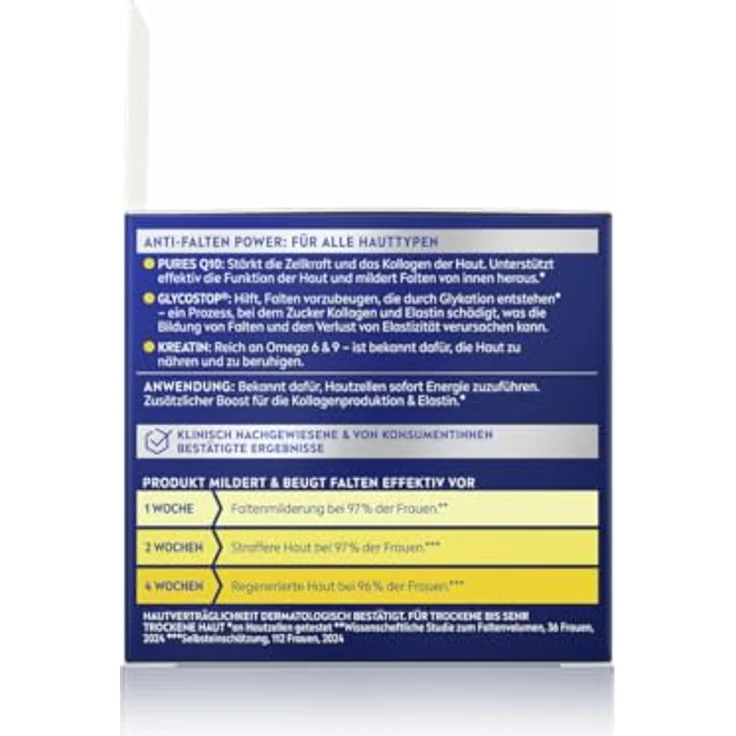 NIVEA Q10 Anti-Falten POWER Nachtpflege, 50 ml, mit 2-fachem Kollagen-Booster und Hyaluronsäure für intensive Feuchtigkeit und Faltenminderung in 7 Tagen – Bild 10