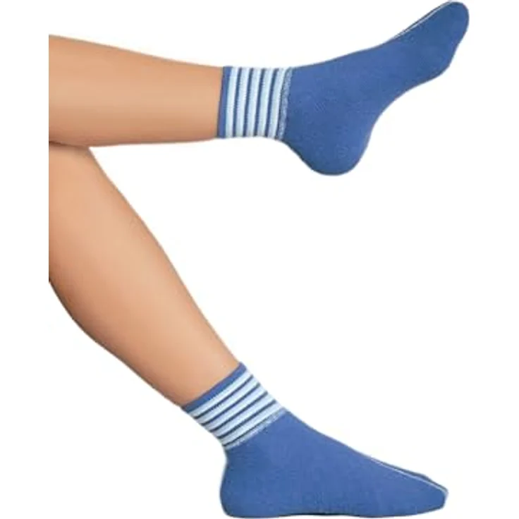 Bettschuhe/ Fußwärmer/Bettdinger 40% Angora 30% Gr.L weiss/gestreift lila - Preisvergleich – Bild 5