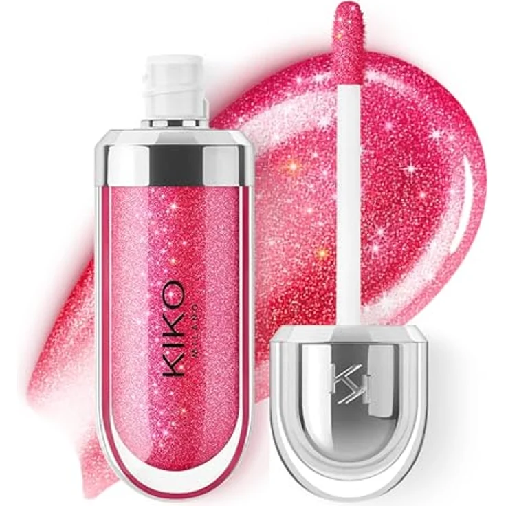 KIKO Milano 3D Hydra Lipgloss, hydratisierendes Lipgloss in Farbton 10 Sparkling Strawberry, 6.5 ml, glanzgebend und pflegend – Bild 1