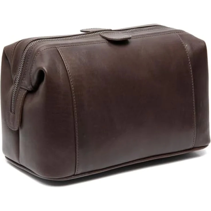 The Chesterfield Brand Biassa Washbag Brown, Kulturbeutel aus hochwertigem Leder, 28 x 14,5 x 14,5 cm – Bild 2