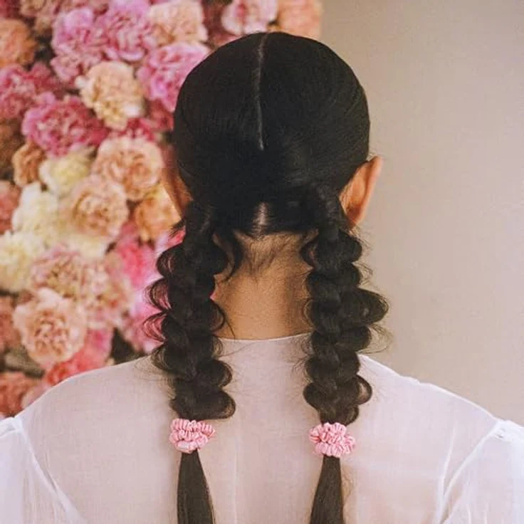 slip Skinny Hair Scrunchies, 4er Set aus 100% Seide für schonendes Haarstyling – Bild 6