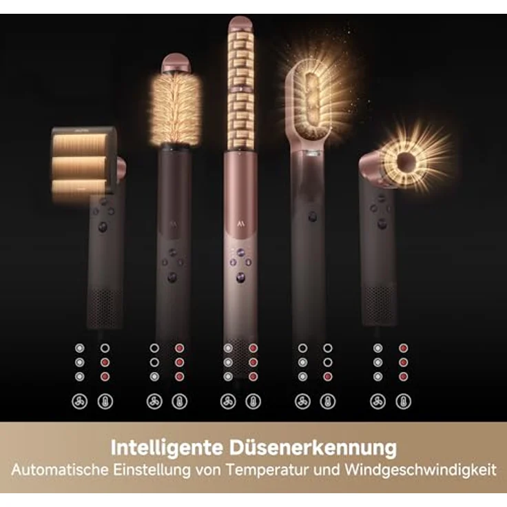 MOVA Master 10 All-in-One-Airstyler, vielseitiger Haarstyler mit intelligenter Wärmetechnologie, pink – Bild 2