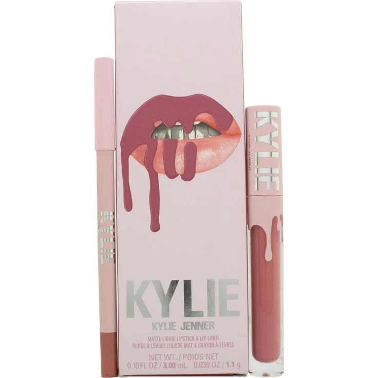 Kylie Jenner Kylie By Matte Lip Kit - Matte Liquid Lipstick 3ml + Lip Liner in Farbe 302 Snow Way Bae