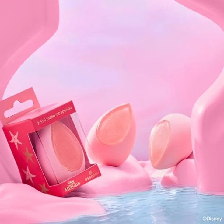 essence Disney The Little Mermaid Make-up-Schwamm, präziser Applikator für cremiges und flüssiges Make-up, Limited Edition, vegan – Bild 3