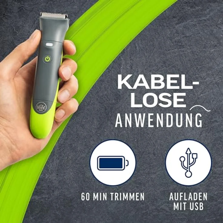 Veet Total Pro Intim-Trimmer, Elektrorasierer für präzise Körperpflege in empfindlichen Bereichen – Bild 7