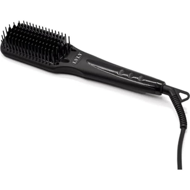 LVLY Haarglättbürste Glättungsbürste, Temperaturstufen 80–230 °C, Warmluftbürste, Haarglätter, Bürste, pink – Bild 5