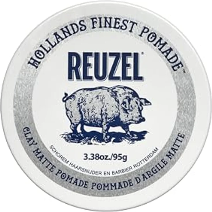 Reuzel Clay Matte Pomade, Haarstyling-Lehm matt, 95 g, starker Halt, unisex, duftend – Bild 1