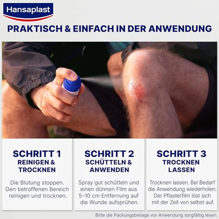 Hansaplast Zweite Haut Schutz Sprüh-Pflaster, 100% wasserdicht, 40 ml Sprühflasche – Bild 5