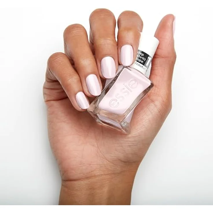 essie langanhaltender Nagellack mit glänzendem Finish, Maniküre ohne UV-Licht, Gel Couture, Farbe: Nr. 138 pre-show jitters, Weiß, 1 x 13,5 ml – Bild 4