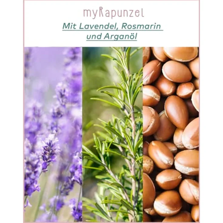 myRapunzel 100ml Tiefenpflege-Maske - 100% natürlich und vegan- Mit Lavendel&Rosmarin - ohne Silikone, Parabene, Sulfate & Tierversuche - ohne Chemie - Verleiht mehr Volumen - Made in Austria – Bild 4