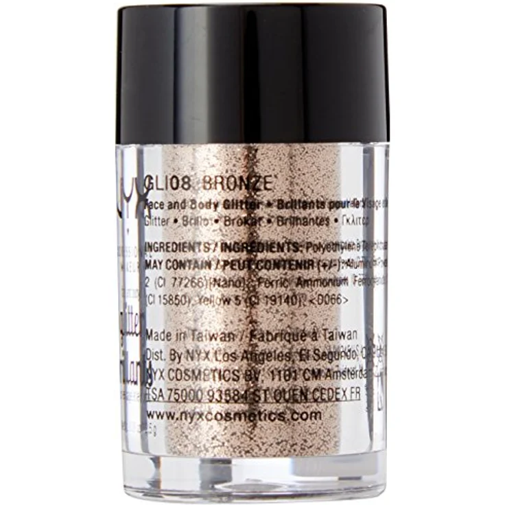 NYX Professional Makeup Face & Body Glitter Brillants Glitter für Körper und Gesicht, Farbton 02 Rose, 2,5 g, glänzender Lidschatten mit intensiver Pigmentierung – Bild 3