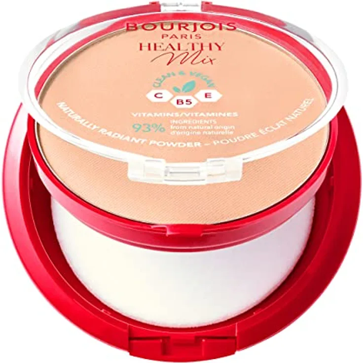 Bourjois Healthy Mix, mattierendes Puder für strahlendes Aussehen, Farbton 02 Vanilla, 10 g