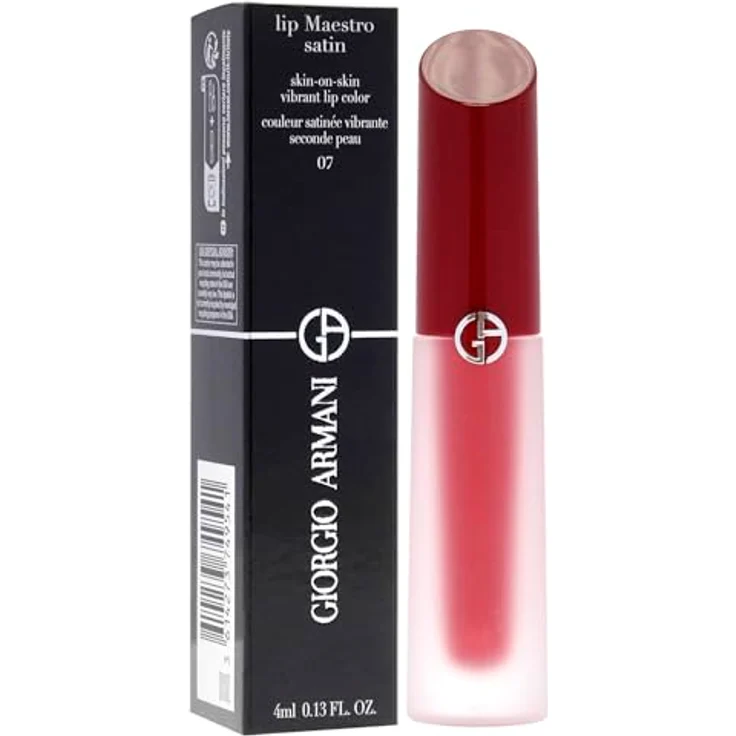 GIORGIO ARMANI Lip Maestro Satin Nr.07 Opening Night, 4 ml - Langanhaltender, flüssiger Lippenstift, verfeinert, weiche & glatte Lippen – Bild 3