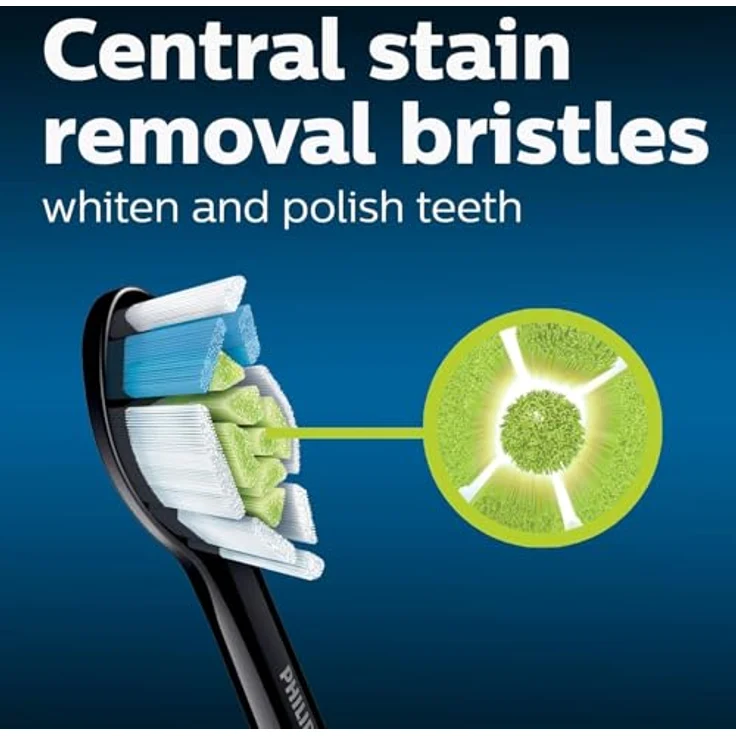 PHILIPS Sonicare HX6066/88 Optimal White, 4er-Pack Aufsteckbürsten mit diamantförmigem Borstenbereich und BrushSync Technologie – Bild 3