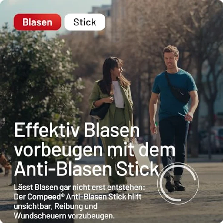Compeed Anti-Blasen Stick, unsichtbarer Schutz vor Blasenbildung, reduziert Reibung, 8ml – Bild 2