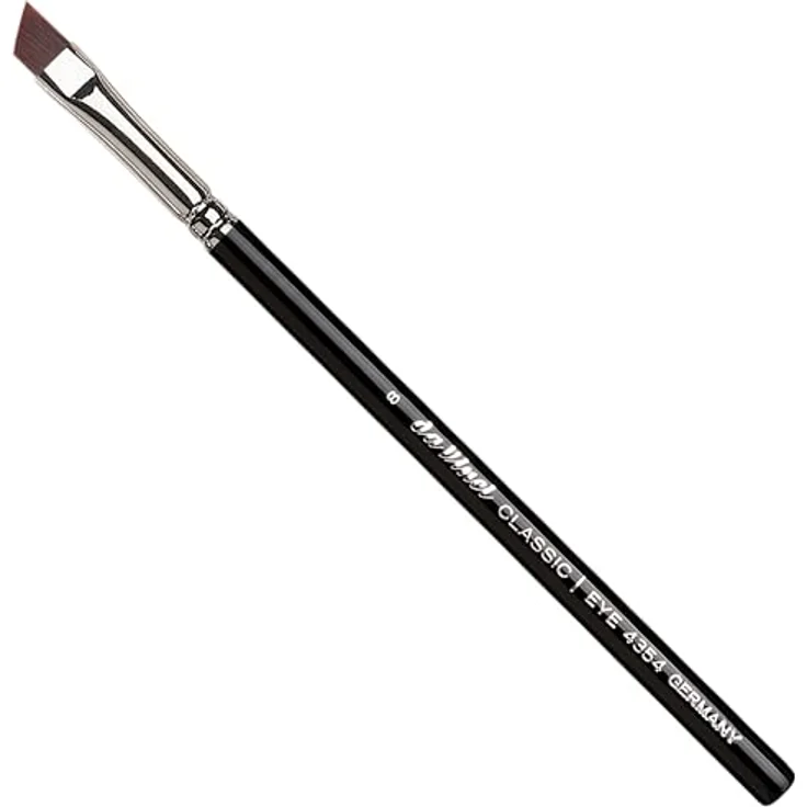 da Vinci Classic Abgeschrägter Wimpernpinsel Typ 4354 1 St., Lidschattenpinsel für Damen, synthetische Fasern, professionelle Anwendung, schwarz – Bild 1