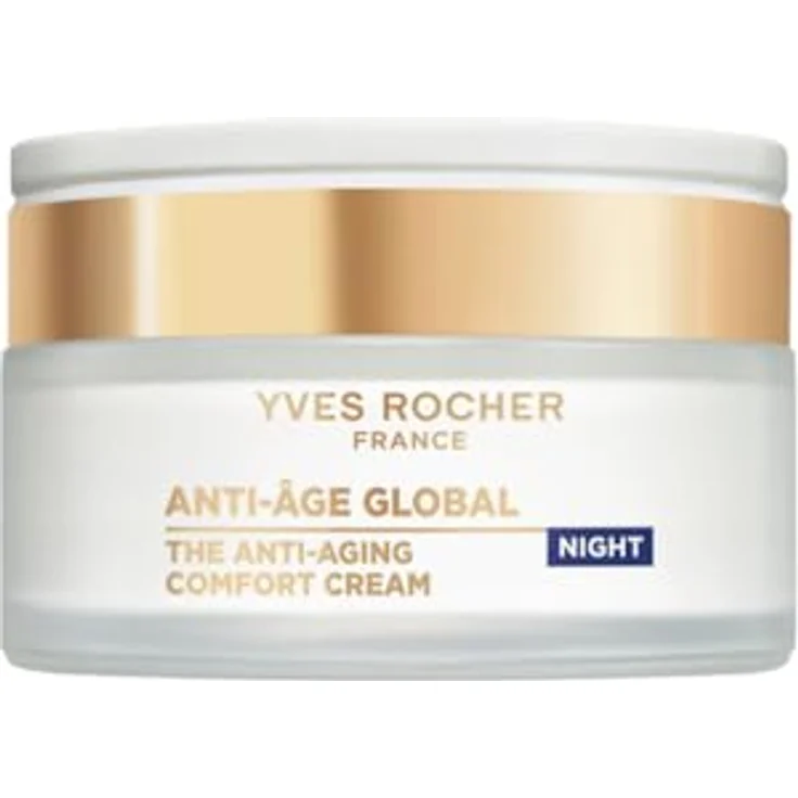 Yves Rocher Anti-Aging Komfort Nachtcreme mit Gold-Achillea, regeneriert & strafft, für alle Hauttypen, 50 ml – Bild 1