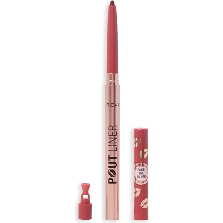 Revolution Pout Bomb Plumping Lip Liner Glaze, aufpolsternder Lipliner für perfekt definierte Lippen, Burnt Cherry Red, 0,2 g