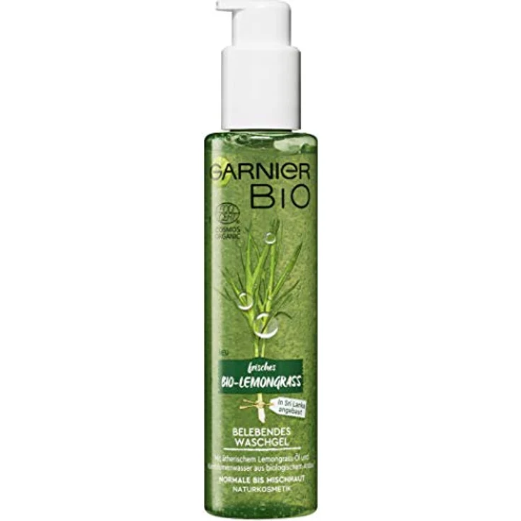 Garnier Bio Lemongrass Belebendes Waschgel, Naturkosmetik, Gesichtsreinigung mit Glycerin, ätherische Öle (2 x 150 ml) – Bild 2