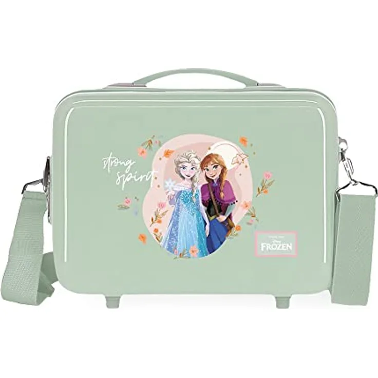 Disney Strong Spirit Anpassbarer Kulturbeutel mit grünem Schultergurt 29 x 21 x 15 cm, starres ABS, 9,14 l, 0,6 kg