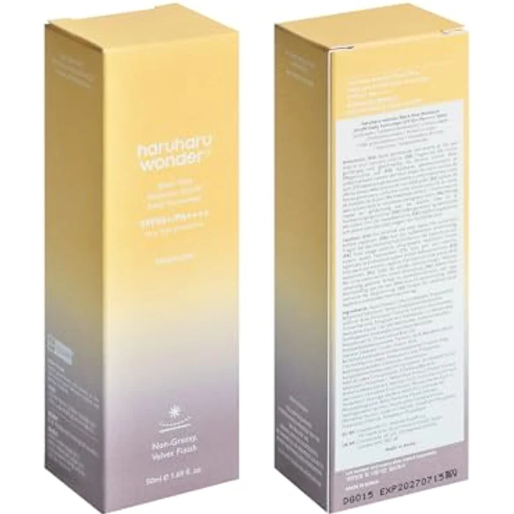 Haruharu Wonder Black Rice Moisture, leichtes schützendes Fluid mit SPF 50+, ohne Parfümierung, 50 ml, schützt vor UV-Strahlen und Hautalterung – Bild 8