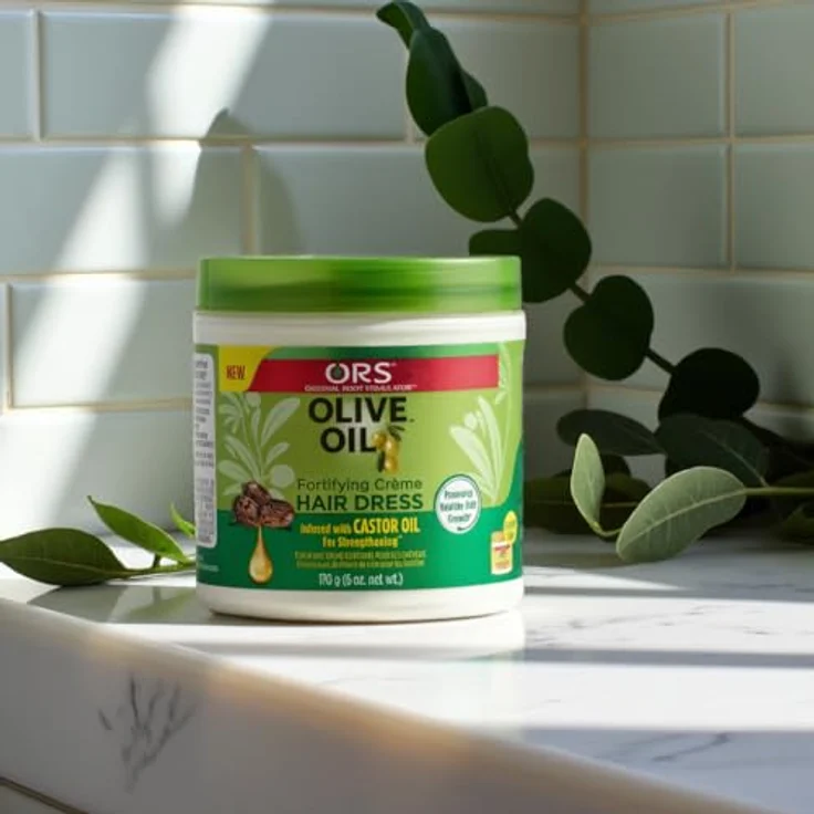 ORS Olive Oil Fortifying Crème für Haare 170g - Feuchtigkeitsspendende Haarcreme mit Olivenöl, Distelöl und Brennnessel-Extrakt für gesundes Haarwachstum und starke Haarfollikel – Bild 4