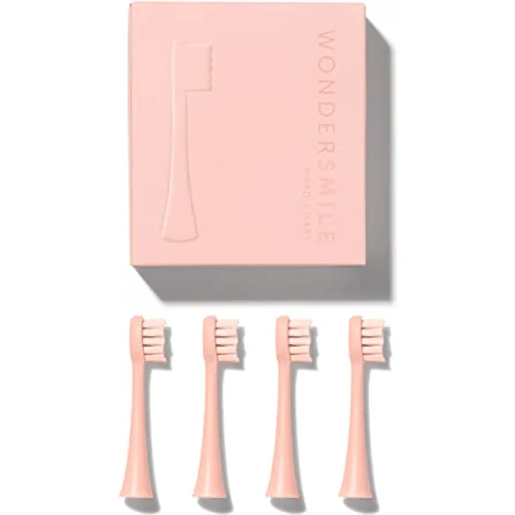 Wondersmile Ersatzbürsten Schallzahnbürste (Hard, Atomic Rose, 4er Pack) - Bürstenköpfe für Wondersmile Schallzahnbürste – Bild 1