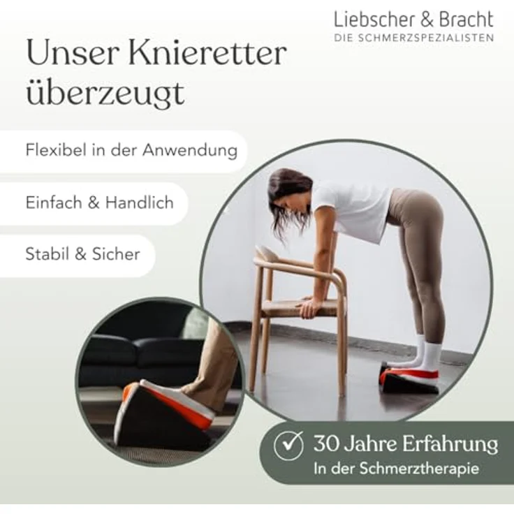 Liebscher & Bracht Knieretter mit Trittschlaufe – 3 Dehnkeile gegen Knieschmerzen, sicherer Stand beim Üben – Bild 6