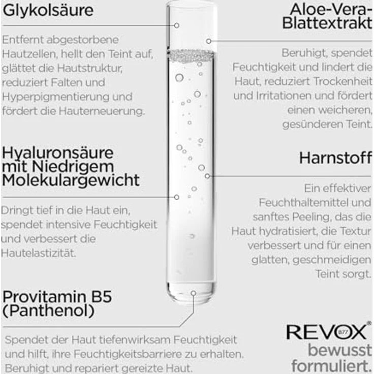 Revox B77 JUST Glykolsäure 7%, Gesichtstonikum für Damen, alkoholfrei, 250 ml – Bild 3