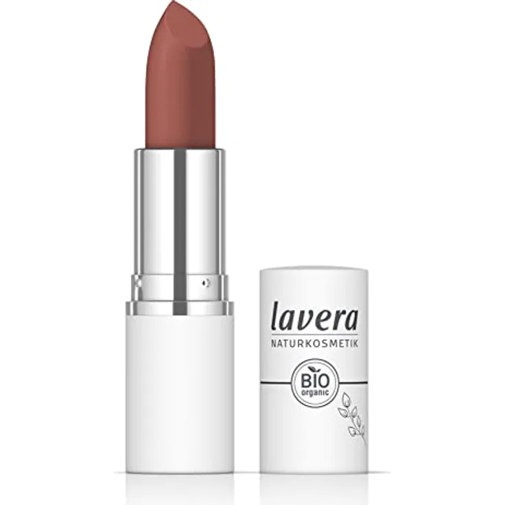 lavera Comfort Matt Lipstick - Cayenne 01 - Intensive Farbe - Mattes Finish - Angenehmes Tragegefühl - Bis zu 6 Stunden Halt - vegan - Naturkosmetik (1x 18,2 g)